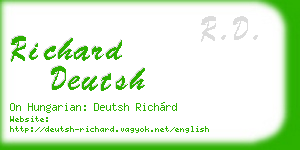 richard deutsh business card