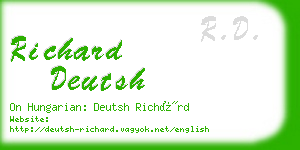 richard deutsh business card